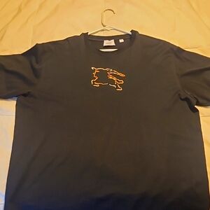 Mens Burberry Embroidered Logo Tee